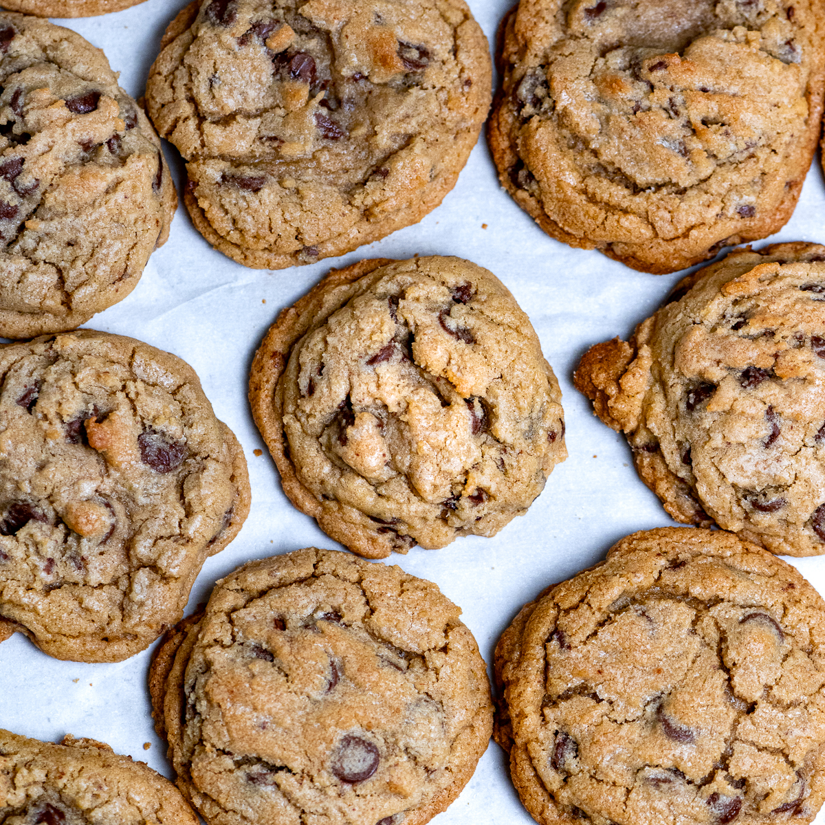 Thick Chewy Chocolate Chip Cookies - The Genetic Chef