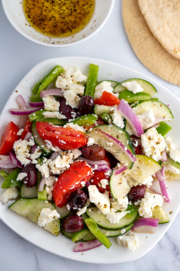 Authentic Greek Salad - No Lettuce - The Genetic Chef